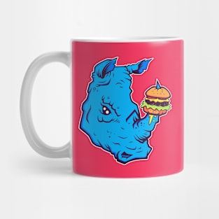 Rhino With A Cheeseburger Mug